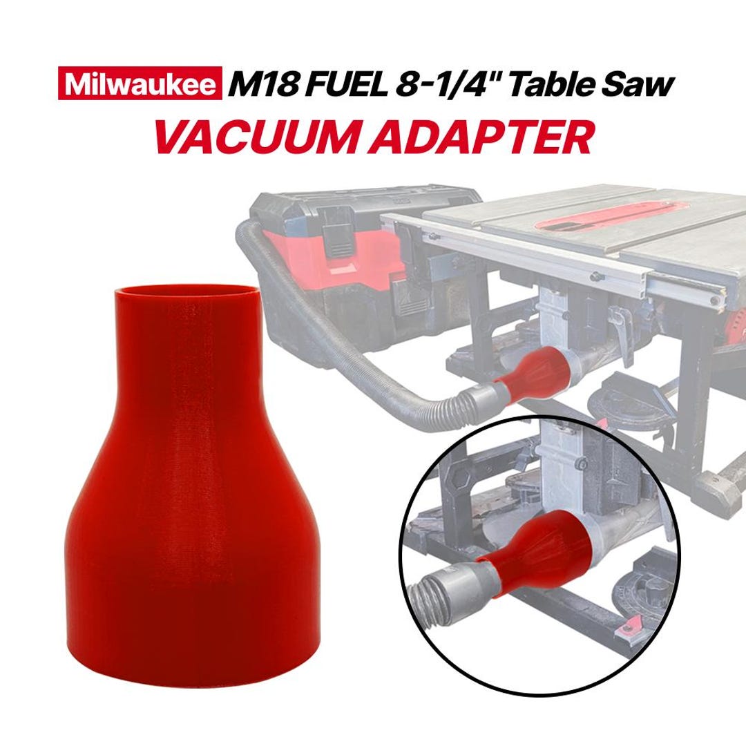 Milwaukee M18 FUEL 8-1/4 Table Saw Vacuum Adapter, Dust Collection