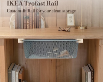 Riel Trofast de Ikea para debajo de estantes: maximiza tu espacio de almacenamiento.