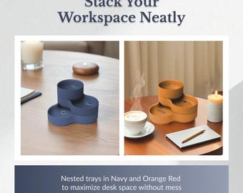 Elegant Stackable Desk Organizer Tray Set – Stylish 3-Tier File & Paper Storage