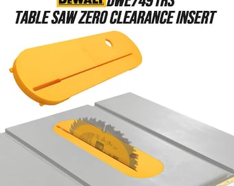 Inserto para sierra de mesa DeWalt DWE7491RS de tolerancia cero para cortes precisos - Amarillo