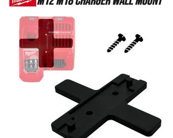 Detachable Mount for Milwaukee M12/M18 Charger - Efficient Wall Storage Solution