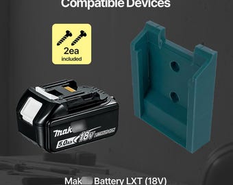 6-Pack Secure Wall Mount Battery Holder for Makita 18V Tools