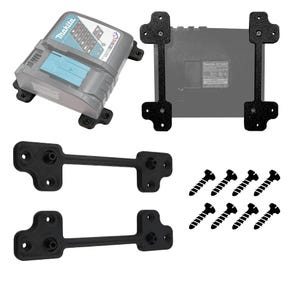 Makita Charger Wall Mount – Secure bracket for DC18RC & DC40RA, space-saving storage solution for organized garages and workshops.