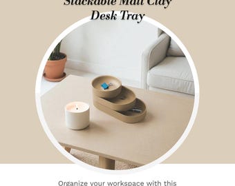 3-Piece Stackable Desk Trays – Modern Paper Organizer for Home Office Storage