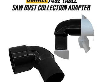 Dust Collection Adapter for DeWalt 7492 Table Saw to Makita VC1310L Vacuum