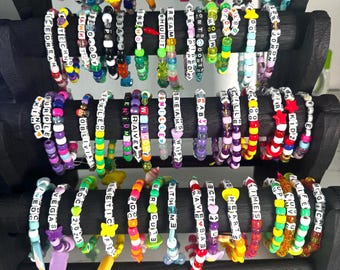 Handmade Kandi Bracelet Bundle: Random, Suprise, EDM Rave Favors