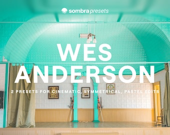 Ajustes preestablecidos de Lightroom de Wes Anderson: Paquete de 2 ajustes preestablecidos de película pastel