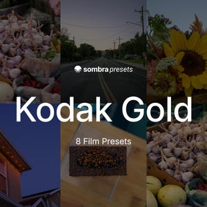 Kodak Gold Lightroom-Presets | 8 warme Vintage-Analogfilmfilter der 90er | XMP für Mobilgeräte und Desktop-PCs | Digitaler Download Bild 1