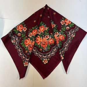 Floral Embroidered Kokoshnik Slavic Flower Crown, Kokoshnik Folk Headdress, Czech  main image 4