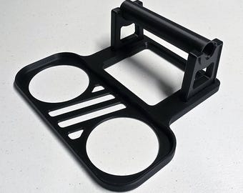 MUNBYN RW402B Thermal Label Printer Holder Stand Mount Organizer – Space Saving Storage Solution for Printer and Roll Label Spools