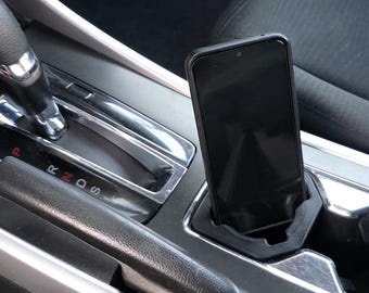 Honda Accord 2013–2017 Cup Holder Insert Phone Holder | Driver & Passenger Side Mount | Fits Slim Bottles and Cups up to 2.3” Diameter