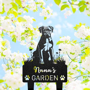 Custom Boxer Memorial Headstones, Personalized Dog Metal Signs, Engraved Dog Burial Markers, Missing Pet Gifts, Housewarming Gifts, Dog Loss
