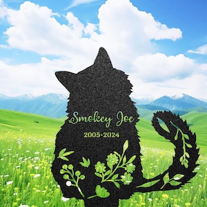 Custom Cat Memorial Stake, Cat Grave Marker, Cat Breed Metal Sign, Pet Memorial Gift, Cat Memorial Plaque, Pet Loss Gift, Remembrance Stake