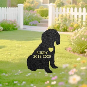 Personalized Cocker Spaniel Metal Garden Stake, Custom English Spaniel Dog Name Sign, Lawn Sign, Dog Statue, Puppy Garden Ornament