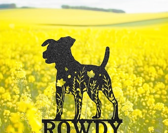 Custom Jack Russell Memorial Garden Stake, Pet Loss Sympathy Gift