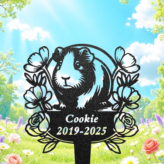 Custom Pet Memorial Garden Stake: Personalized Metal Grave Marker