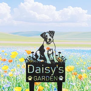 Custom Jack Russell Terrier Memorial Plaques for Outdoor, Dog Grave Marker Personalized, Dog Burial Marker, Jack Russell Terrier Garden Sign