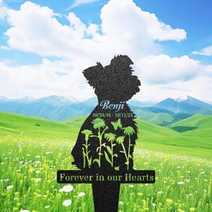 Custom Dog Memorial Garden Stake, Yorkie Loss Headstone, Yorkie Sign, Yorkie Yard Art, Dog Sympathy Gift, Yorkie Memorial, Pet Loss Gift