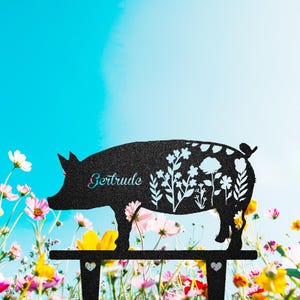 Custom Pig Memorial Stake, Pig Loss, Sympathy Sign, Pet Grave Markers, Remembrance Stake, Pig Pet Sign, Outdoor Pig Garden Decor, Pet Stakes