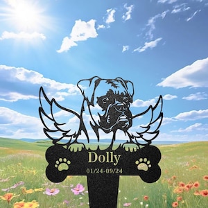 Personalized Boxer Dog Memorial Stake, Boxer Sign, Pet Grave Marker, Boxer Loss Sympathy Sign, Dog Remembrance Stake, Dog Memorial Gift