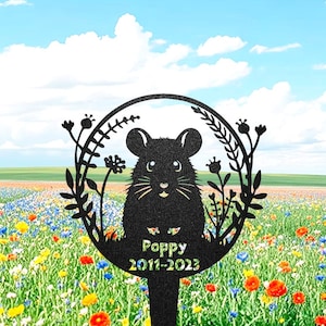 Custom Guinea Pig Memorial Stake, Personalized Hamster Grave Marker, Sympathy Gift, Guinea Pig Loss Keepsake, Pet Outdoor Tribute Name Stake