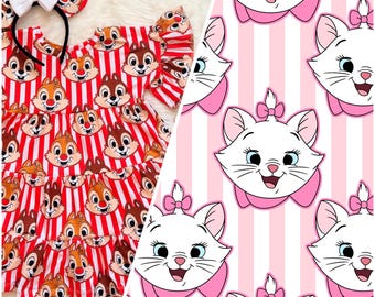 Vestido de niña hecho a mano de Marie de Disney - Vestido de Marie de Los Aristogatos - Conjunto infantil de Disney - Vestido de niña pequeña de Disney