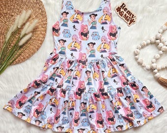 Handmade K-Pop Demon Hunters Girls Dress - Demon Hunters Dress - K-Pop Outfit - Rumi Dress Built In Shorts
