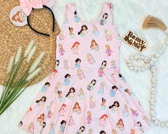 Handmade Princess Girls Disney Dress - Rapunzel Disney Dress - Children’s Disney Outfit - Disney Toddler Dress - Ariel - Cinderella