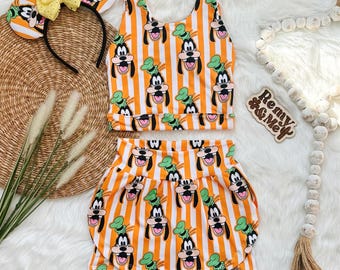 Handmade Goofy Girls Disney Set - Goofy Skort - Children’s Disney Outfit - Goofy Outfit