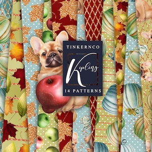 Fall Digital Paper Autumn Scrapbook Background Seamless - Etsy UK