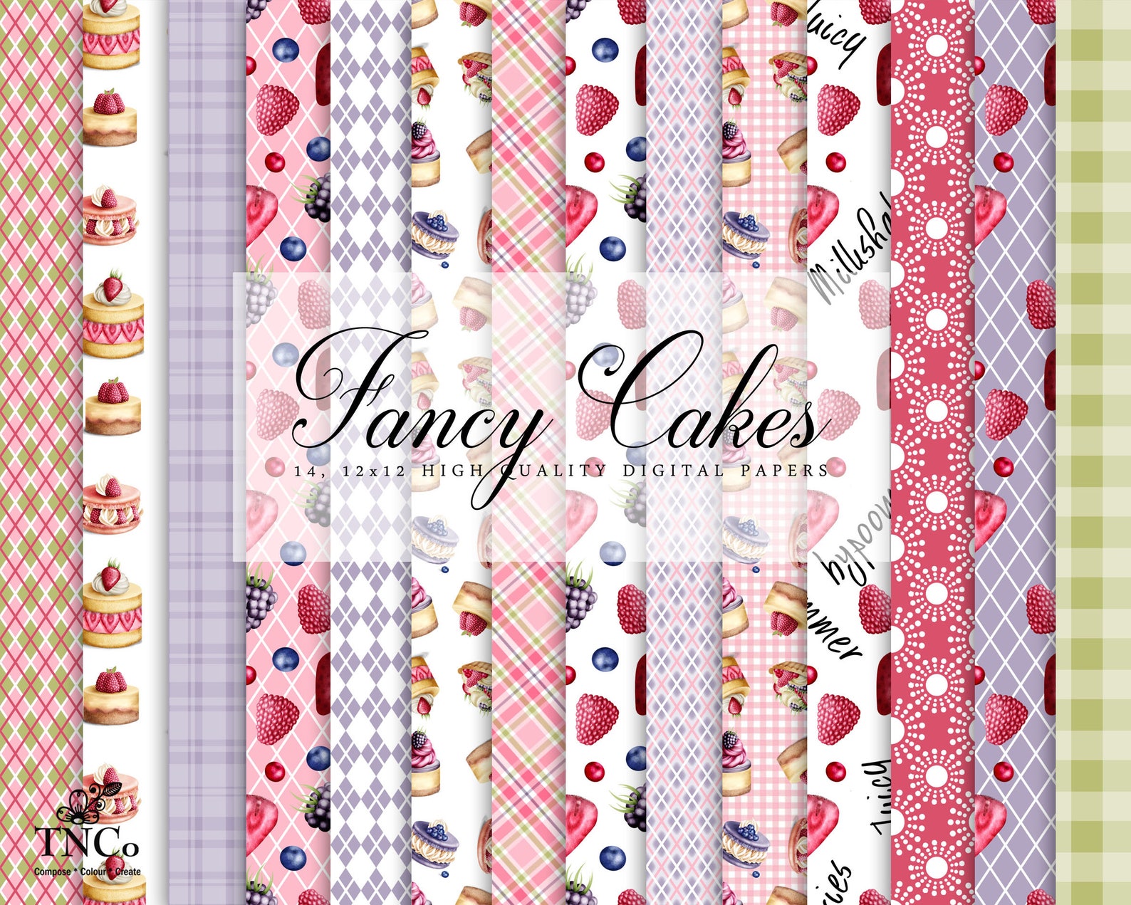 Patterned Paper Digital Scrapbook Paper Commercial Use - Etsy