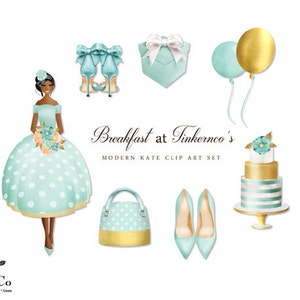 Wedding clipart - Bridesmaid clip art - Mint Bridesmaid dress - Mint wedding - Commercial use clip art - Cake clipart - Mint shoes - MK