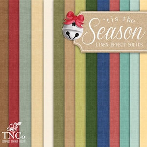 Scarica lino carta natale, carta scrapbook, forniture, solido carta digitale, kit, martellata uso commerciale forniture. Catrame
