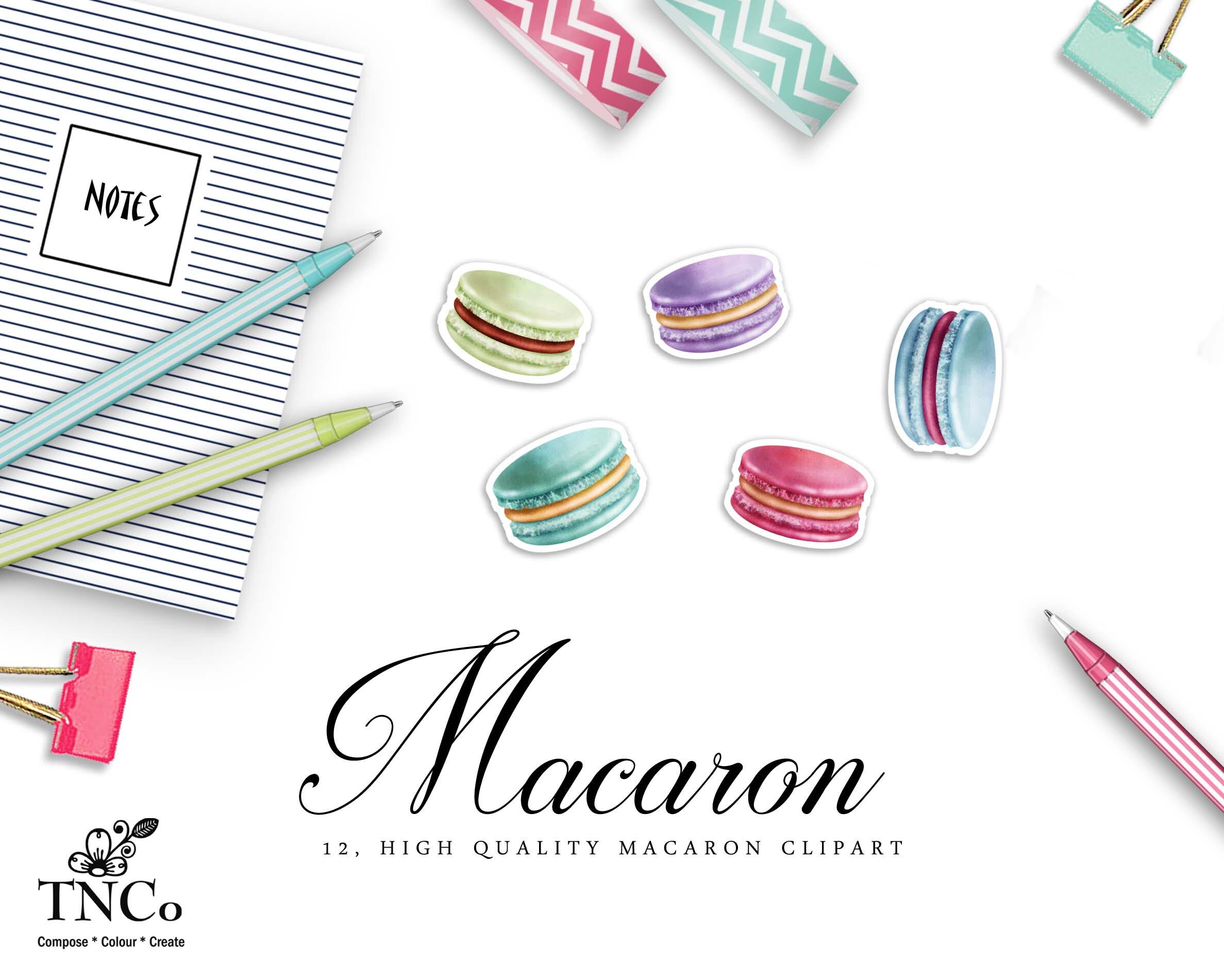 Macaron Clip art Macaron Watercolor Clip art Macaron | Etsy