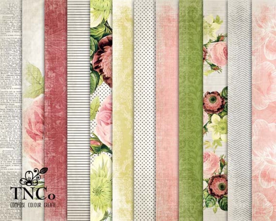 Watercolor Digital Paper Waterlily Paper Watercolour Flower Paper  Commercial Paper Pink Flower Paper Nature Print Pretty Paper 