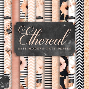 Acuarela Floral Digital Paper - Descarga Digital - Digital Paper Download - Digital Background - Commercial Use Digital Paper - MK