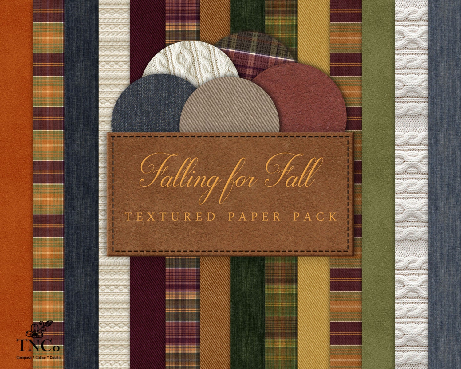 Fall Digital Paper - Digital Scrapbook Paper - Plaid Digital Paper - …
