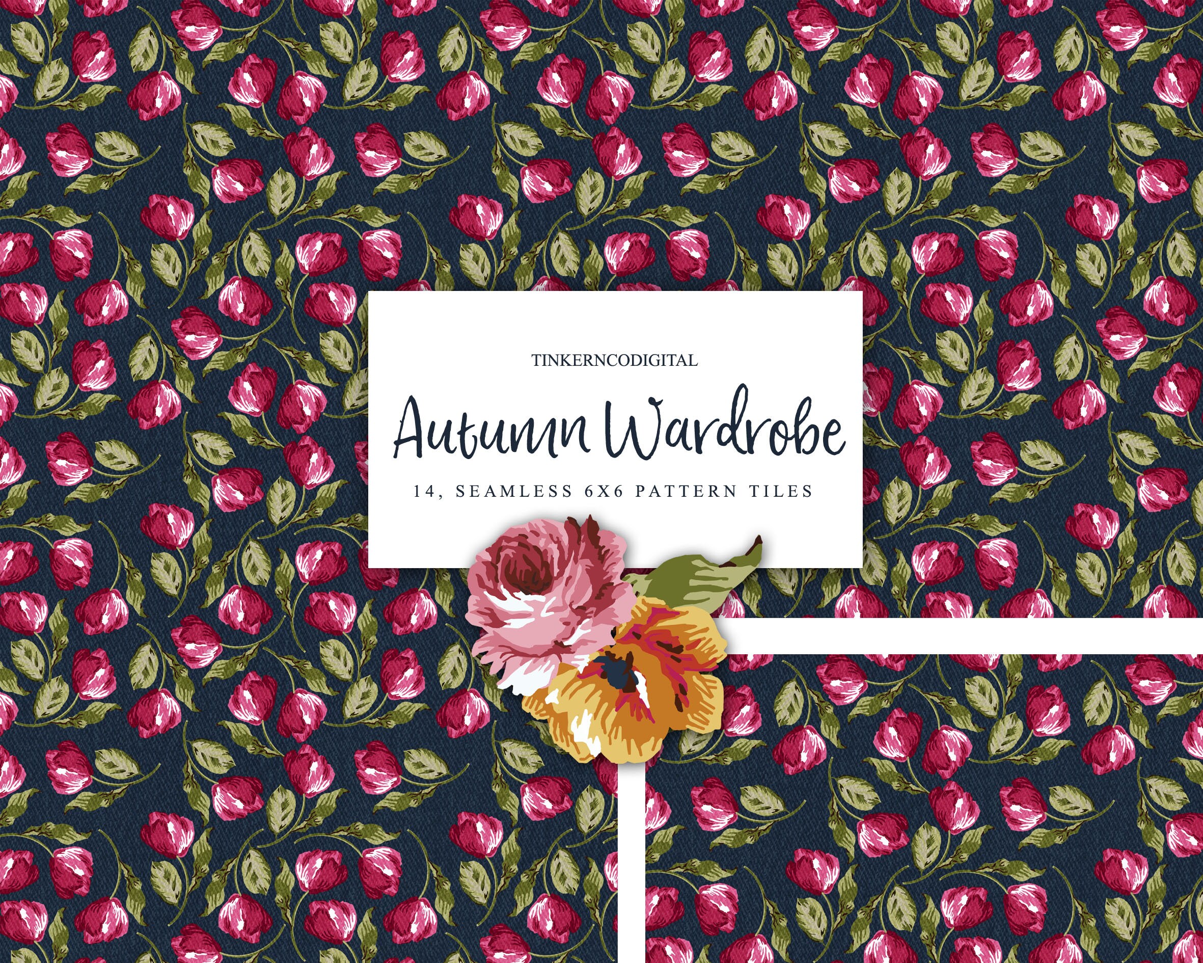 Fall Digital Paper - Seamless Digital Pattern - Autumn Scrapbook Paper ...