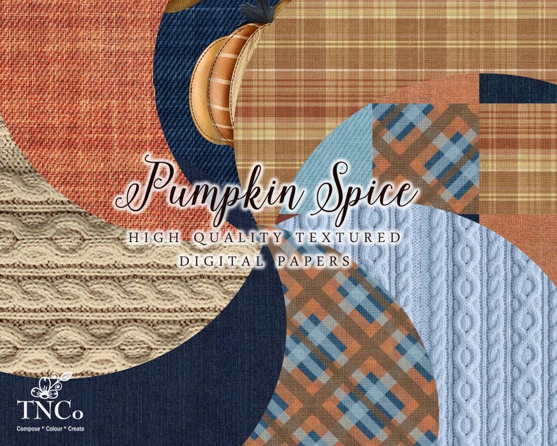 Pumpkin Digital Paper - Fall Digital Paper - Digital Scrapbook Paper ...