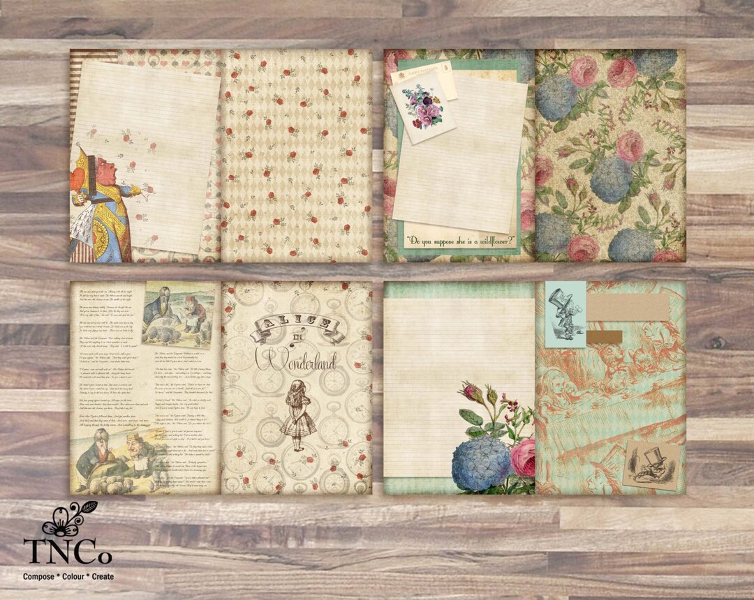 Printable Alice in Wonderland Journal. Printable Pages, Sir John ...