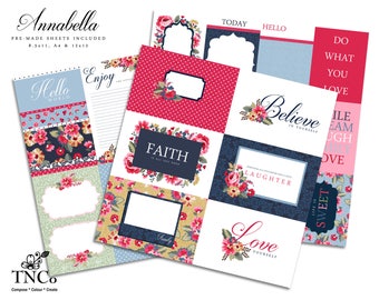 Floral Journal cards - Digital Scrapbooking - Printable Cards - Love Cards - Uplifting cards - Digital Cards - Commercial Use Graphic - TNCo