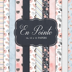 Aquarell Papier - Ballerina Clipart - Aquarell Ballerina - Digital Hintergrundpapier - digitale Kulisse - digitale Papier
