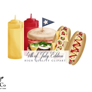 Clipart del día de la independencia - Clipart del 4 de julio - Firework Clipart - BBQ Clipart - Gráficos de uso comercial - America Clipart - Chevy art - TNCo imagen 4