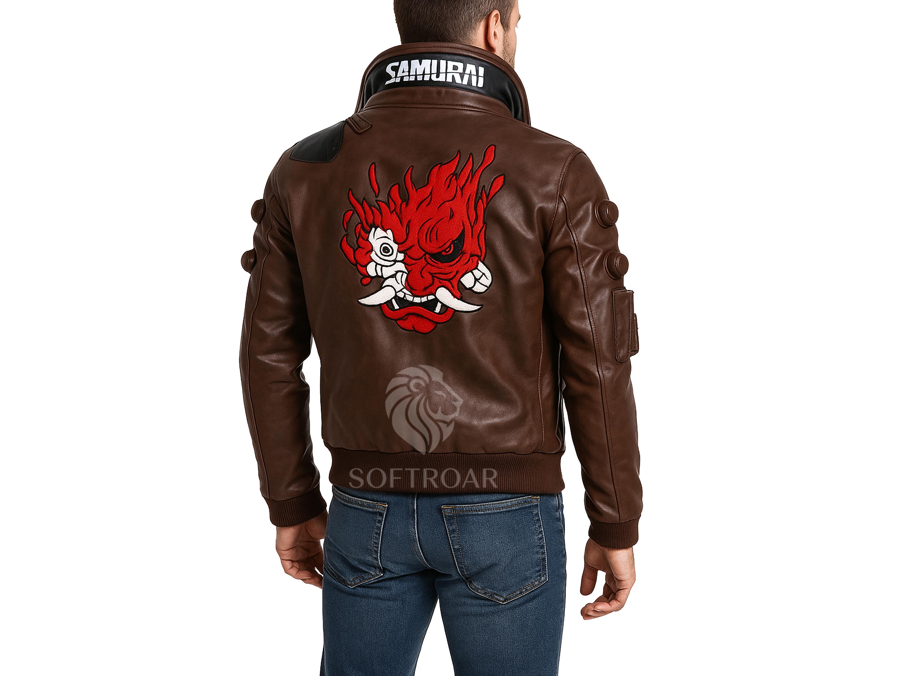 VR × CYBERPUNK LEATHER BOMBER JACKET VR× CYBERPUNK LEATHER BOMBER