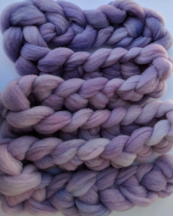 4 available Spinning Fiber Roving Babydoll Southdown Wool 2 Ounce Braid Combed Top Pink Fiber Pink Ombre