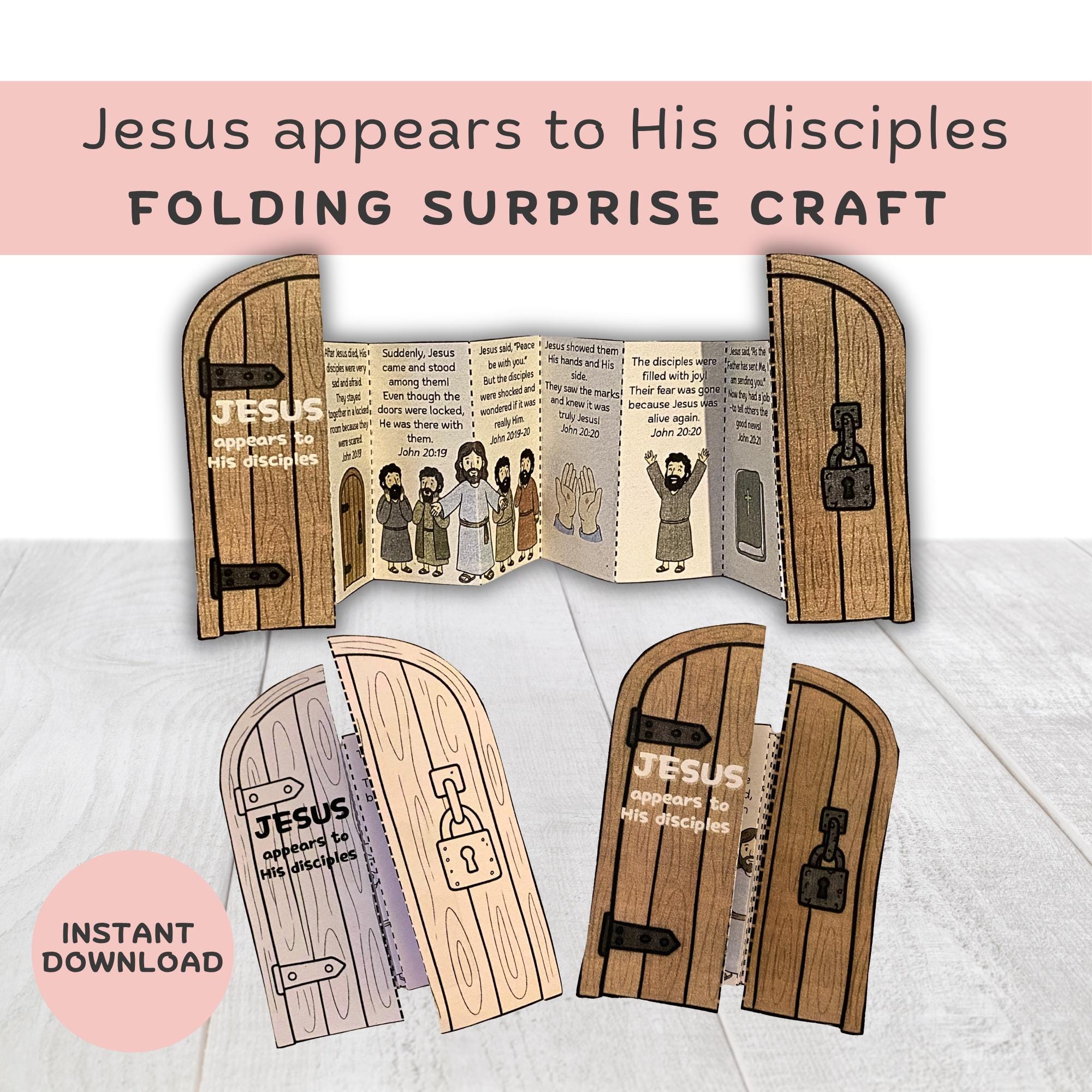Jesus Appears to His Disciples Folding Surprise Craft, Jesus Brings ...