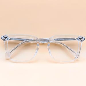 FrugalFrames Square Transparant Prescription Glasses with Custom Rx Lenses!