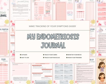 Endometriosis Symptom Tracker | Pelvic Pain, Hormone Log (PDF Download)