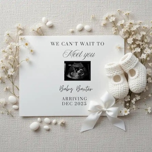 Simple Pregnancy Announcement Digital | Christmas Baby Reveal | Social Media Template | Neutral Baby Announcement | Winter Pregnancy Reveal