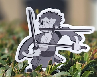 1930s zoro pirate swordsman [WAVE 1] from one piece die cut vinyl sticker